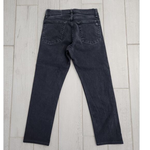 Rag & Bone Jeans 29x25 Fit 2 Slim Denim Pants Button Fly Black Cotton Stretch - Picture 4 of 10